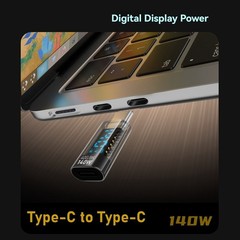 USB C Adapter LED Wattage Display 140W 40Gbps 8K USB C Extension PD3.1 Type8877