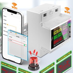 100A WiFi Din Rail Voltmeter AC 220V 110V Digital Power EnergyVolt Amp Kwh Meter