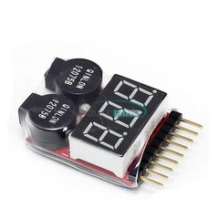 1-8S BX100 2 In1 Lipo Li-ion Battery Low Voltage Dual Speak Tester Buzzer Alarm