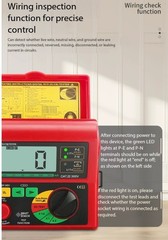 RCD Tester Earth Leakage Circuit Breaker RCD Fuse Tester High Precision