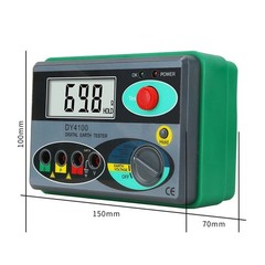 DY4100 Digital Earth Ground Resistance Tester Meter 0~20/200/2000Ω High Accuracy