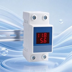 Din-raiI AC voltage and current meter NDM1-63 ,LED display meter AC 50-500V 2P