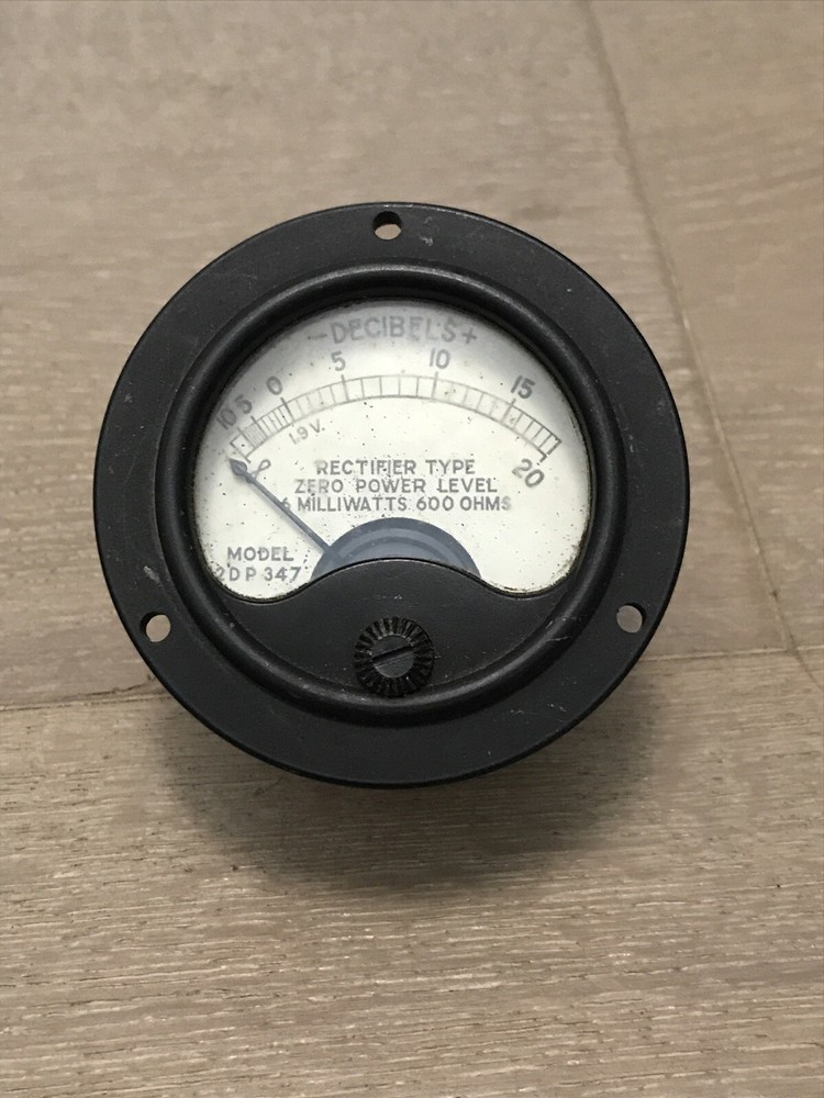 Sun Mfd. Gauge – 0-600 Ohms, 6 Milliwatts Model 2DP 347, Mid-century Rectifier