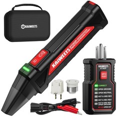 Circuit Breaker Finder Tool Kit, GFCI Outlet Tester, LED Indicators, Circuit Tra