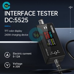 0.96″ TFT Digital Voltage Ammeter Power Meter DC 4~30V 0~12A DC5.5*2.5 interface