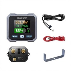 Battery Monitor with 50A Shunt, 10-100V Coulometer with LCD Backlight Screen, Vo