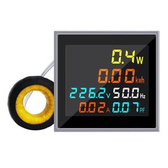 AC Current Voltage Amperage 6in1 Power Energy Monitor LCD Digital Display Vol…