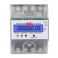​220/380V 3 Phase 4 Wire Electric KWh Power Meter Electricity Meter DTM024 ​New
