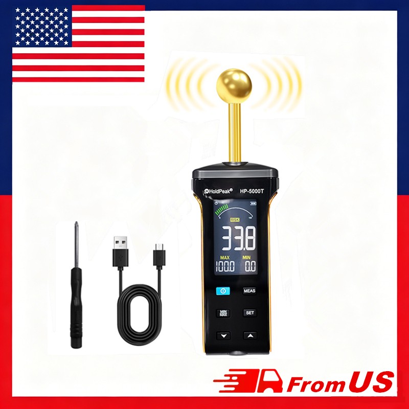 Non-Dest Moisture Meter 0-100% 40mm Depth Color Screen Data Hold MAX/MIN Alarm