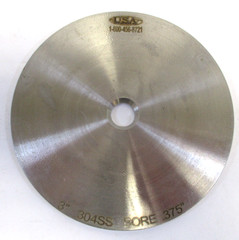 USA , 3″ 304SS ORIFICE PLATES , 3.435″ x 0.125″ x 0.125″ , LOT OF 2 , SURPLUS