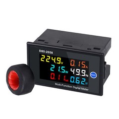 AC40-300V Single Phase Digit Meter LCD Electric Energy Power Factor Monitor S6X5