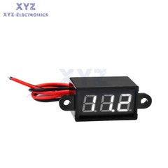FS028 DC3-30V 0.28inch LED 3-digit Tube Two-Wire Waterproof Voltmeter Test Meter