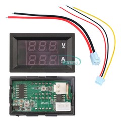 0.28″ DC 0~100V 10A Digital Amp Volt Meter Voltmeter Ammeter Blue+Red Dual LED