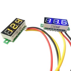 5Pc Mini DC 0-100V 0.28″ 3-Digital 3-Wires Voltmeter LED Voltage Panel Meter USA