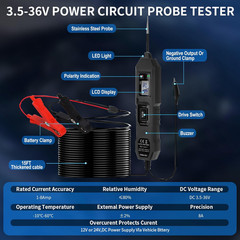 Automotive Power Circuit Probe Tester, 3.5-36V DC Voltage & Fuse Tester