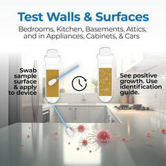 #1 Indoor Air Quality Test Kit by – (12) Screening Tests 6 Mold Tests + 6 Bacte