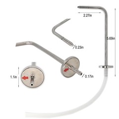 Static Pressure Probes Kit for HVAC,2xStatic Tubes with Magnet, 3 mm, Silver