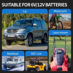 6V/12V 1.5A Smart Battery Charger for Car Motorcycle Lead-Acid Repair JQ