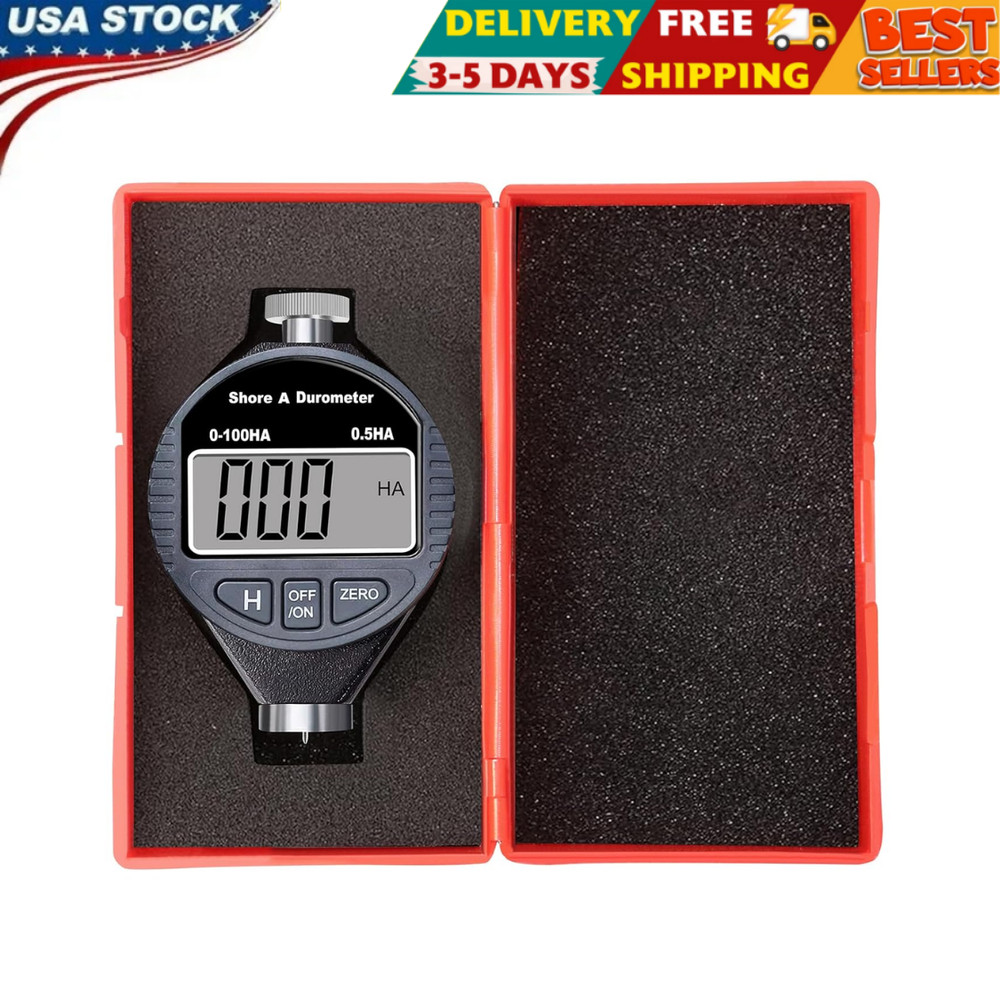 Hardness Tester, Durometer Shore Type A 0-100HA, Digital Durometer 0.1HA Resolut