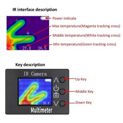 Compact Thermal Imager with Digital Multimeter Measuring Resistance and Diodes