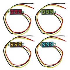 4 Pcs Digital Voltmeter for Monitor Usage Gauge Battery Motorcycle
