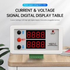 DC 6-30V Embedded LCD Digital Voltage Current Meter 0-10V 0-20mA Analog Input