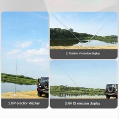 Sturdy Telescopic for GP For PAC12 JPC7 Amateur Radio Use Silver