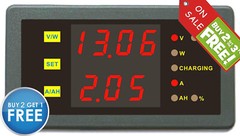 DC 120V 999A Volt Amp Combo Meter Battery Charge Discharge Remaining Capacity