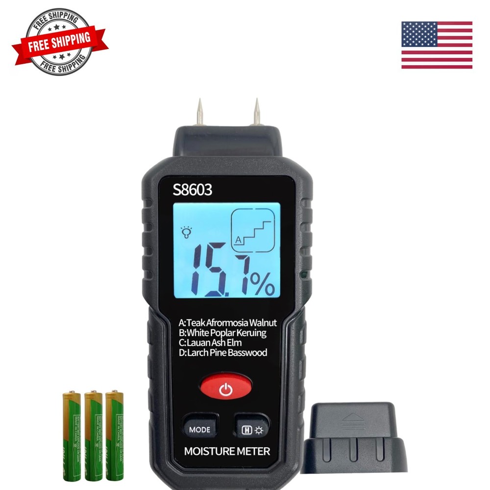 0-99.9% Pin Type digital wood moisture meter for firewood,Wood Humidity Teste…