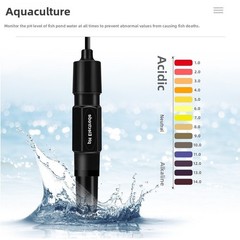 Water Testing Electrode 201H Acid Base Sensor with BNC Connector and 0-14 Range