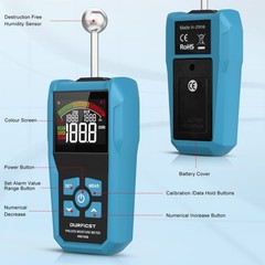 Wood Moisture Meter, Pinless Moisture Meter with Colour LCD Display and Audib…