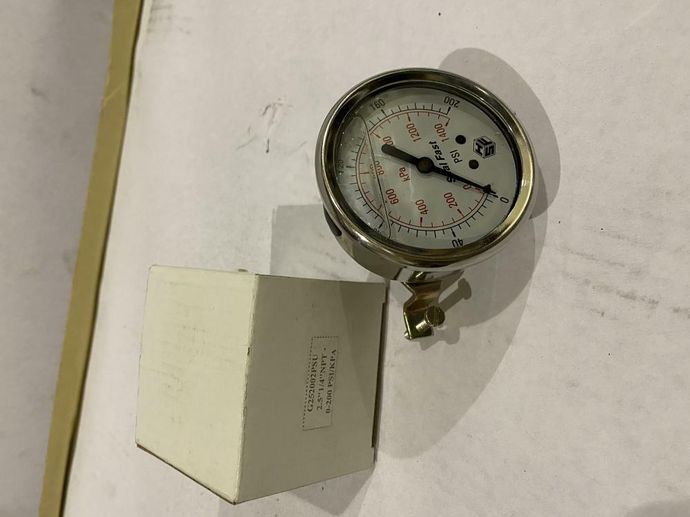 SEAL FAST LIQUID FILLED GAUGE 2.5″ 1/4NPT 0-200PSI / KPA # G25200PSU
