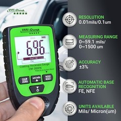 Paint Thickness Meter CM-205FN | Best Mil Coating Depth Gauge Tester for Cars
