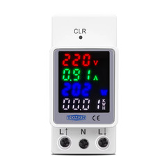 4IN1 din rail AC 110V 220V 100A Voltage Current KWH Electric energy monitor mete