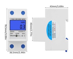 AC 230V DDS528 Digital Single Phase Din Rail Watt KWH Volt Power Energy Meter