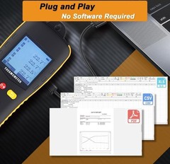 Tzone Thermocouple Thermometer Data Logger for K/T/J Type Probe,4 Channels Ha…