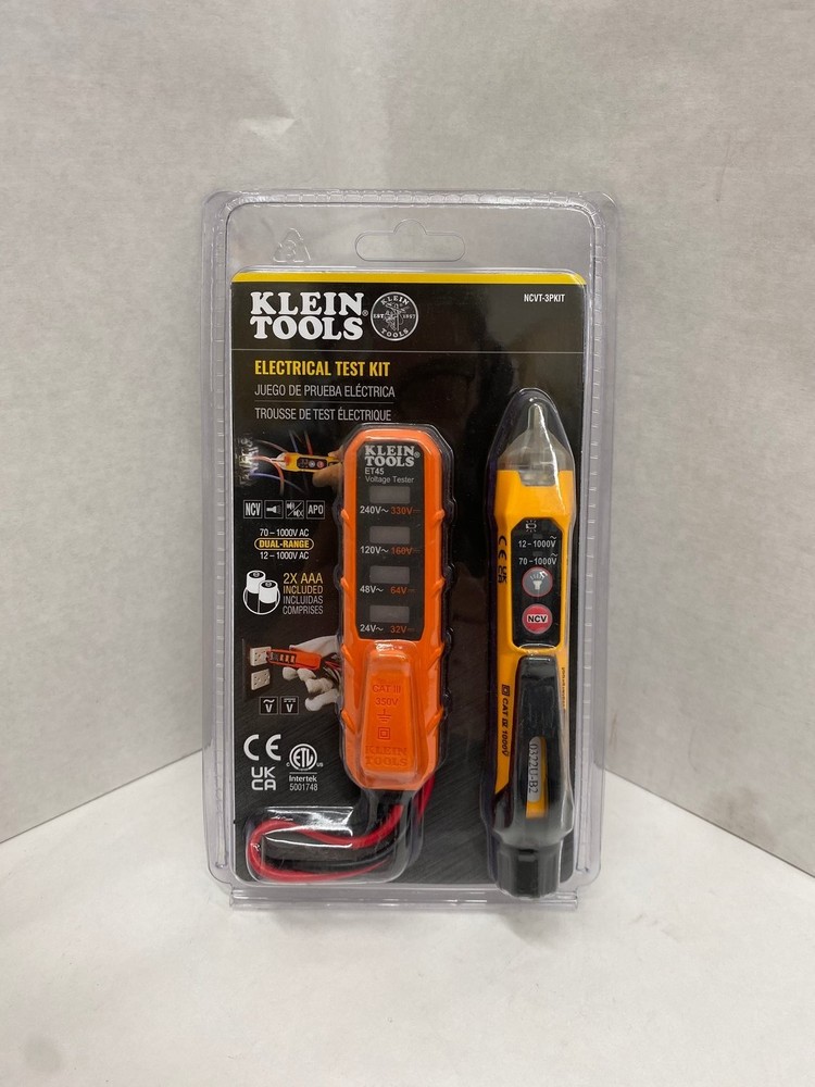 Klein Tools NCVT3PKIT Dual Range NCVT & AC/DC Voltage Tester Electrical Test…