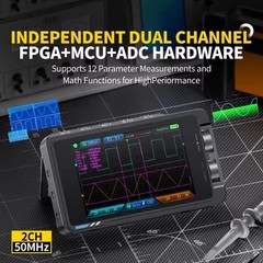 For Field Use Compact DS215H Oscilloscope With Signal Generator 50MHz Designed