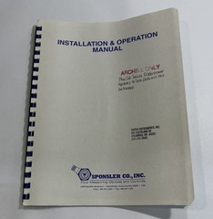 Sponsler Flow Measuring IT200N User Manual And Instillation Instruction Guide