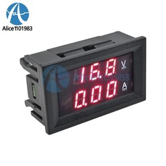 DC 100V 50A Digital Voltmeter Ammeter LED Amp Dual Voltage Meter Gauge Display