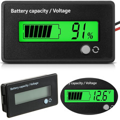 Dc 12V 24V 36V 48V 72V Battery Meter with Alarm Battery Capacity Indicator Monit
