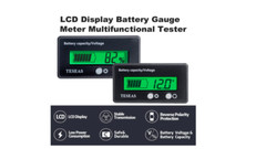 Battery Voltage Monitor Gauge Meter LCD Display Green Backlight Boat Car Vehicle