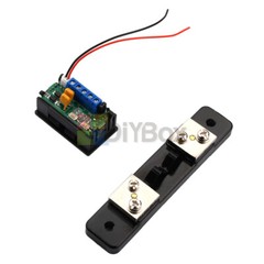 DC5-30V/0-100V Dual Digital Voltage Ammeter Temperature Meter RS485 with shunt