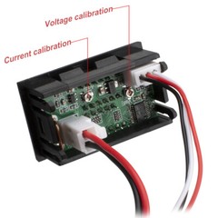 10pcs 5 Wire LED 0.28″3 Bit DC 0-100V/10A Dual Display Voltage Ammeter Detector