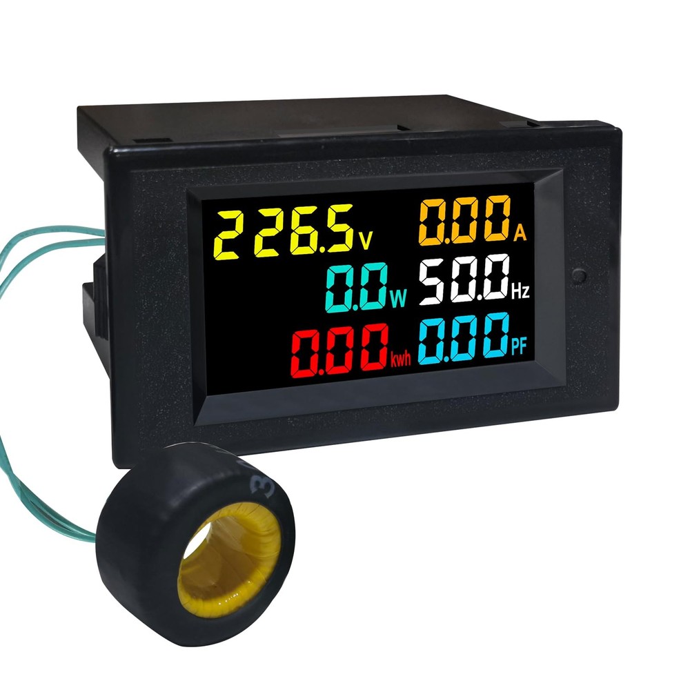 Digital Ammeter Voltage Meter AC 40-300V 100A Power Energy Panel Meter LCD Di…