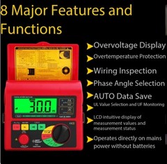 RCD Tester, Earth Leakage Circuit Breaker Tester, Circuit Earth Leakage Detector