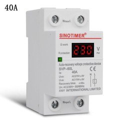 SVP-60L 230V 40A 63A Digital Voltmeter Display Self Resetting Household Switch