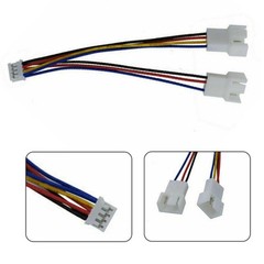 Part Graphics Card Fan Cable 26AWG Copper Tinned Wire 4Pin To for 2 Way CPU