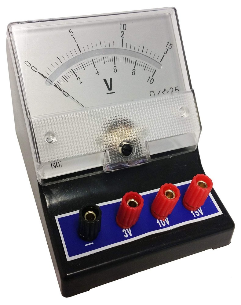 Voltmeter, Analog, 0V to 3V, 0V to 10V, 0V to 15V, DC