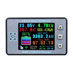 Wireless Battery Monitor Meter DC 120V 500A VOLT AMP AH SOC Remaining Capacity